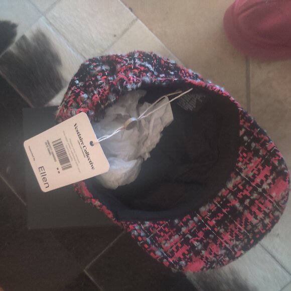 CHANEL tweed hat OS New - Picture 2 of 3